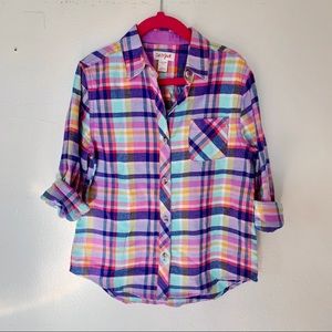 3/$15🌷sale! Kids button-up plaid flannel shirt